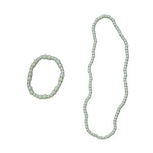 Pearl Bead Necklace and Bracelet Set